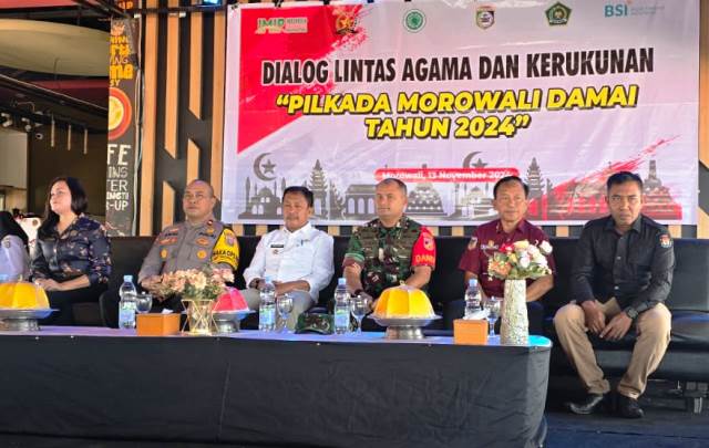 Para narasumber dialog lintas agama dan kerukunan yang digagas MUI dan FKUB Morowali, bekerja sama dengan PT IMIP, di Bahodopi. (FOTO : IST)