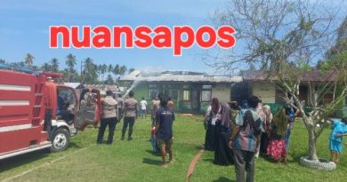 Kebakaran Hanguskan Dua Rumah Dinas Guru di Moutong, Kerugian Capai Rp25 Juta